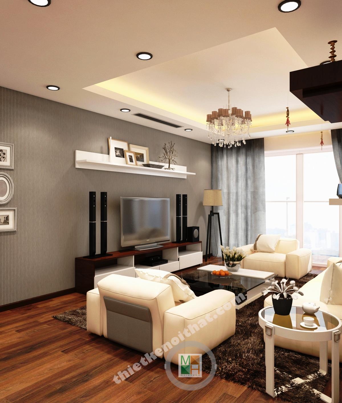 Thi công căn hộ hiện đại nhà anh Thắng tại Mandarin Garden Hòa Phát